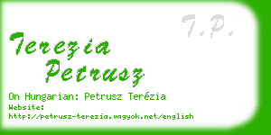 terezia petrusz business card