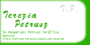 terezia petrusz business card